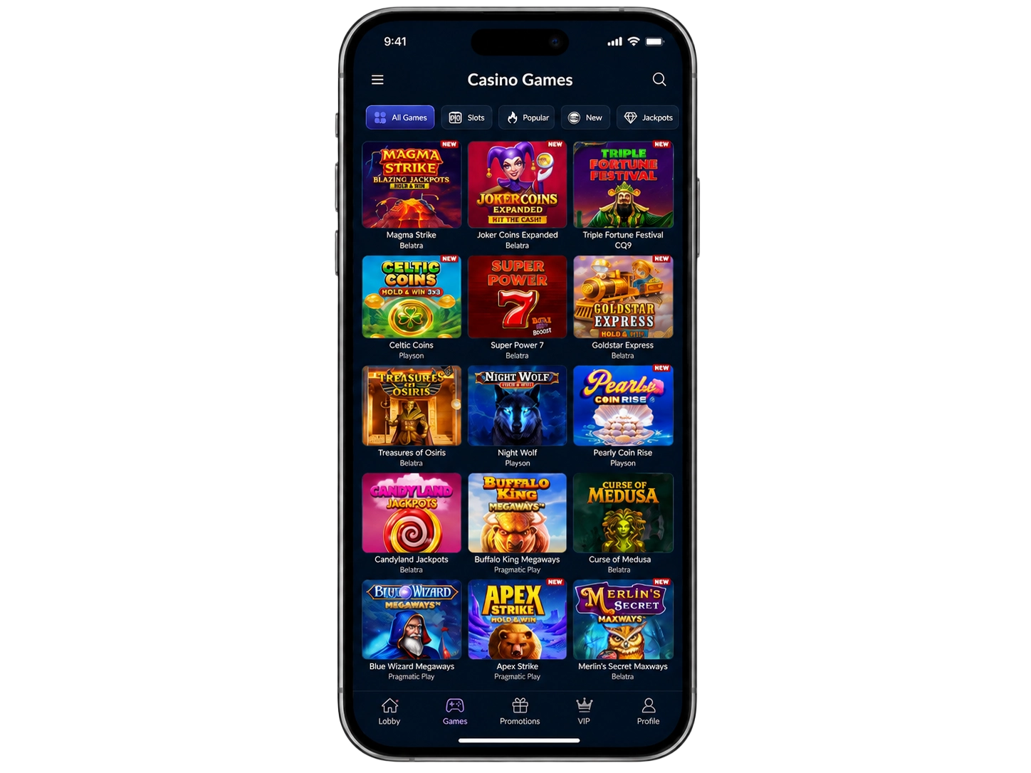 carinabet casino games